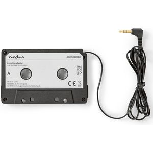 Nedis AUX Cassette-Adapter voor Autoradio | 3,5 mm | 1 m | 1 stuks - ACON2200BK ACON2200BK