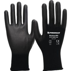 Promat - Blackstar NPU - Klushandschoenen - Zwart - Nylon met PU-coating