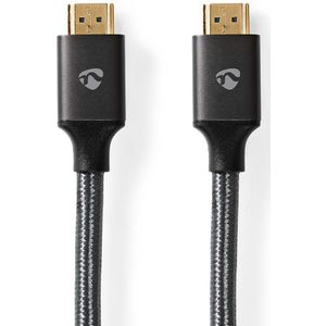 Nedis High Speed ??HDMI-Kabel met Ethernet | ARC | 5 m | Katoen | 1 stuks - CVTB34000GY50 CVTB34000GY50