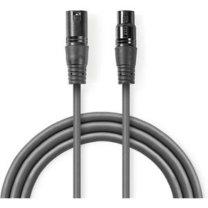 Nedis Gebalanceerde Audiokabel | XLR 3-Pins Male naar XLR 3-Pins Female | 15 m | 1 stuks - COTG15010GY150 COTG15010GY150