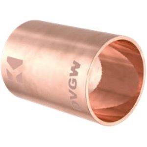 Kirchhoff Koperen dubbele sokkel, blank, 12 mm, 2 sockets, (5270) - 989092017