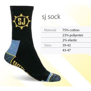 SAFETY JOGGER Werksok geel / zwart - bundel 3 paar - Maat 43 - 47