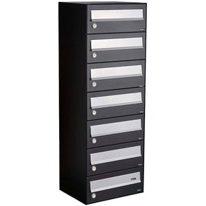 Allux - Hive Set 1-Breed - 7-Hoog - Zwart - Modulair Brievenbussysteem