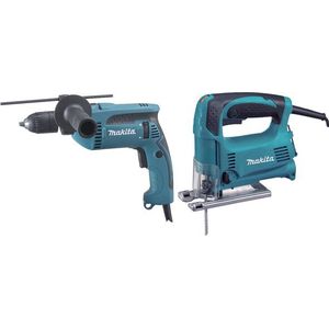 Makita DK0074 combiset HP1641 klopboormachine + 4329 decoupeerzaag