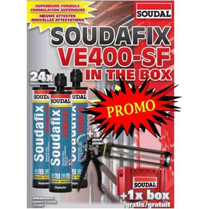 Soudal Promobox 24X VE-400 SF 280 ml + Box+Pistool - 121009