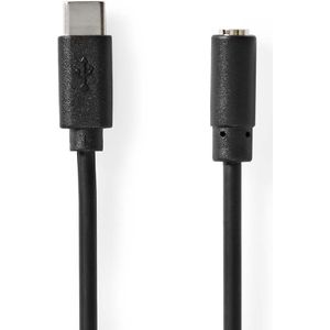 Nedis USB-C Adapter | USB-C Male | 3,5 mm Female | 1 m | Vernikkeld | 1 stuks - CCGP65960BK10 CCGP65960BK10
