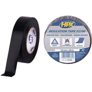 HPX PVC isolatietape VDE | Zwart | 19mm x 20m - IB1920 - 10 stuks - IB1920