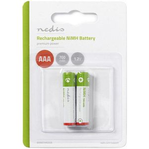 Nedis Oplaadbare NiMH-Batterij AAA | 1.2 V DC | 700 mAh | 1 stuks - BANM7HR032B BANM7HR032B