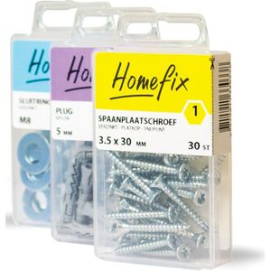 Homefix Betonhaak Wit Klein 25 Mm | 4 stuks - 6701.30.70080