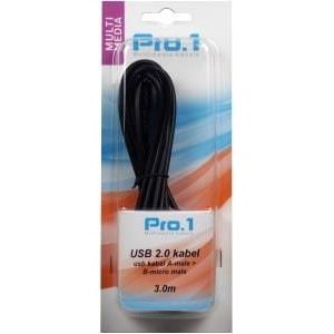 Enzo Pro-1 USB kabel A-male -> B-micro male 3 meter - 9280185