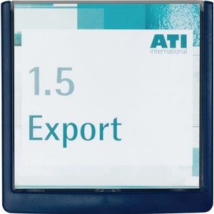 Durable Deur-/infobord | B149xH148,5mm | controlevenster plexiglas | achterdeel ABS blauw | 1 stuk - 486207 486207