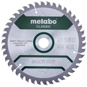 Metabo Accessoires Cirkelzaagblad | Multi Cut Classic | 160x20mm | Z42 FZ/TZ 10°/B - 628658000