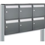 Allux - Flow Set 3-Breed 2-Hoog Op Statief - Antraciet - Modulair Brievenbussysteem