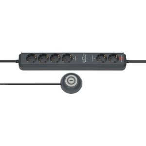 Brennenstuhl Eco-Line stekkerdoos Comfort Switch Plus EL CSP 24 6-voudig antraciet 1,5m H05VV-F 3G1,5 2 permanent, 4 schakelbaar externe voetschakelaar - 1159560516