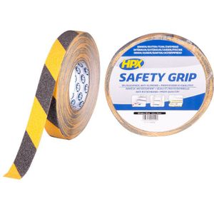 HPX Anti-slip tape | Zwart/Geel | 25mm x 18m - SY2518 | 12 stuks SY2518