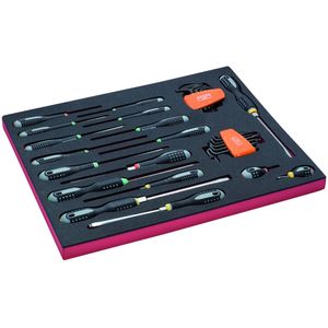 Bahco Foaminlay Fit&Go 3/3 met inbussleutels | gleuf- | Phillips- | Pozidriv- | TORX-schroevendraaiers - 34-delig - FF1A1003