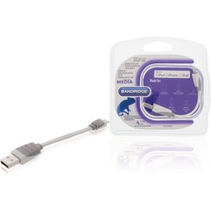 Bandridge Data en Oplaadkabel Apple Lightning naar USB A Male 0.10 m Wit | 1 stuks - BBM39300W01 BBM39300W01