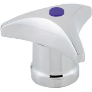 Kirchhoff Metalen trecorn handvat, chroom, voor 1/2" bovenste deel, markering blauw/rood/wit - 98614690