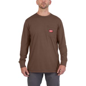 Milwaukee WT LS BR M T-shirt Work long sleeve brown M - 4932493059