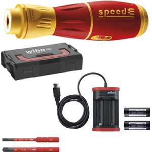 Wiha 44318 | E-schroevendraaier speedE® II electric | 7-dlg | met slimBits | accu's en USB-oplader in L-Boxx Mini - 44318