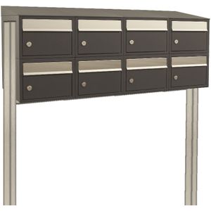 Stoer! Brickset - Brievenbussysteem - Antraciet - 8 Brievenbussen En Dak