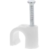 Kabelclip - Rond 7 mm - Wit - 170 Stuks