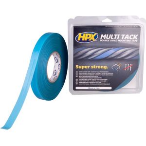 HPX Dubbelzijdige Multi-tack tape | Semi-transparant | 19mm x 25m - PA1925 PA1925