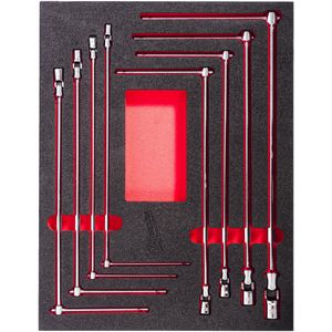 Milwaukee Foam Inlay T-dopsleutel Set met Cardangewricht | 8-delig - 4932499113