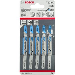 Bosch Accessoires 5x Progressor voor metaal decoupeerzaagblad T123X - 2608638473