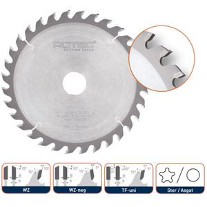 Rotec HM zaagblad voor handmachines, ø216x2,8x30mm Z=80 WZ neg - 5530425