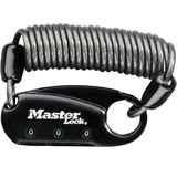 Masterlock Combinatie Carabineslot kabel zwart - 1551EURDBLK 1551EURDBLK