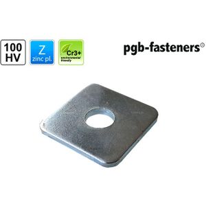 pgb-Europe PGB-FASTENERS | Vierkant sluitring HV100 DIN 436 M16 Zn | 50 st 43600101603