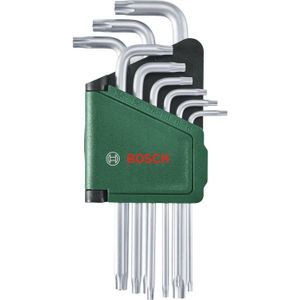 Bosch Groen Torx key set 9-piece (Sleutelset Torx 9 stuks: T8/9/10/15/20/25/27/30/40) - 1600A02Z9C