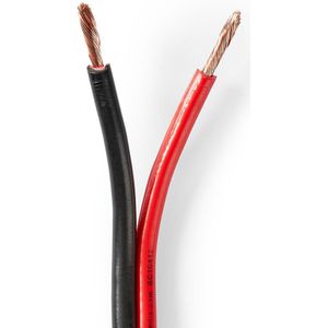 Nedis Speaker-Kabel | 2x 2.50 mm² | CCA | 100 m | Rood / Zwart | 1 stuks - CAGW2500BK1000 CAGW2500BK1000