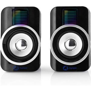 Nedis Gaming Speaker - 2.0 Speakerkanalen - USB-gevoed - 3,5 mm Male - 30 W - RGB - Volumebediening