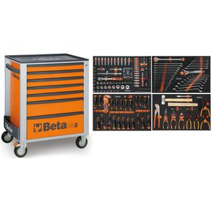 Beta 2400S O7/E-S | Gereedschapswagen | 7 laden | Oranje | 240-delig - 024006221