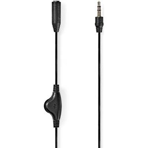 Nedis Stereo-Audiokabel | 3,5 mm Male naar 3,5 mm Female | 1 m | 1 stuks - CAGP22090BK10 CAGP22090BK10