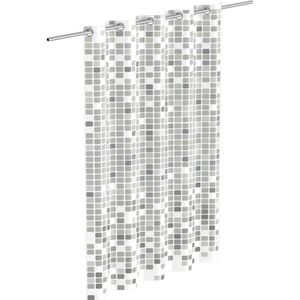 EISL Douchegordijn met mozaïek 200x180x0,2 cm grijs
