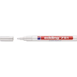 Edding Lakmarker | wit | streepbreedte 1-2 mm ronde punt | 10 stuks - 4-751049 4-751049