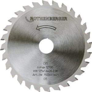 Rothenberger - Zaagblad - Buiten d. 125 mm - Gat d. 20 mm - 28 Tanden