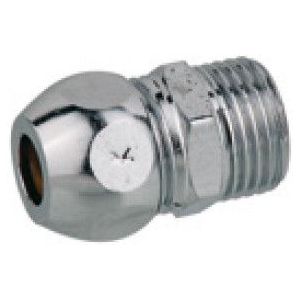 Kirchhoff Messing nippelfitting, chroom, 1/2"ET x 10 mm - 986279948