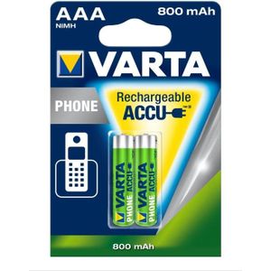 Varta AAA accu 800mA blister 2 Phone