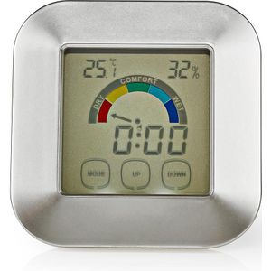 Nedis Keukenthermometer | Wit / Zilver | Kunststof | Digitaal scherm | 85 mm | 24 mm | 85 mm | 1 stuks - KATR105SI KATR105SI