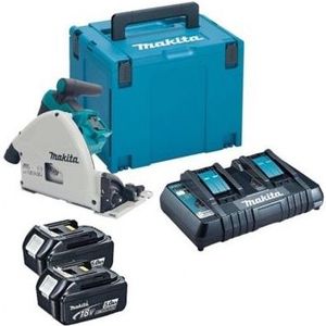 Makita DSP600PT2J Accu invalzaag LXT 2x18V | 2x5.0Ah accu's en duolader