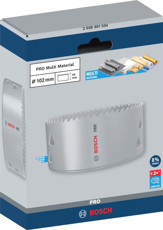 Bosch - Pro Multi-material Gatenzaag - 102 Mm - HSS Met Kobalt
