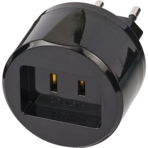 Brennenstuhl Travel Adapter USA => Euro with 2,5A fuse| per 5 - 1508500010