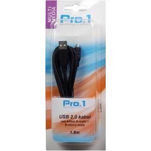 Enzo Pro-1 USB kabel A-male -> B-micro male 1,8 meter - 9280180
