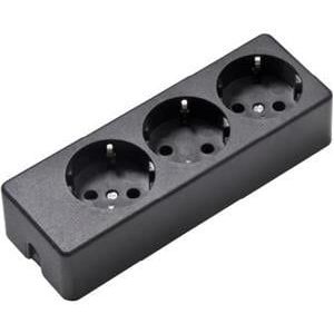 Martin Kaiser - Tafelcontactdoos - Langwerpig - Zwart - 3 Voudig