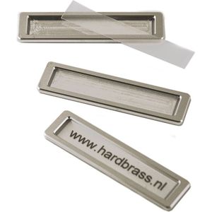 Hardbrass - Zelfklevende Naamplaat - Wit - Kunststof