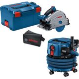 Bosch Blauw GKT 18V-52 GC Professional Accu-invalzaag + GAS 18V-12 MC | Zonder acccu's en lader - 0615A5004N